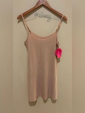 Commando NWT Women's Nude Mini Cami Slip Dress with Adjustable Straps Size M/L